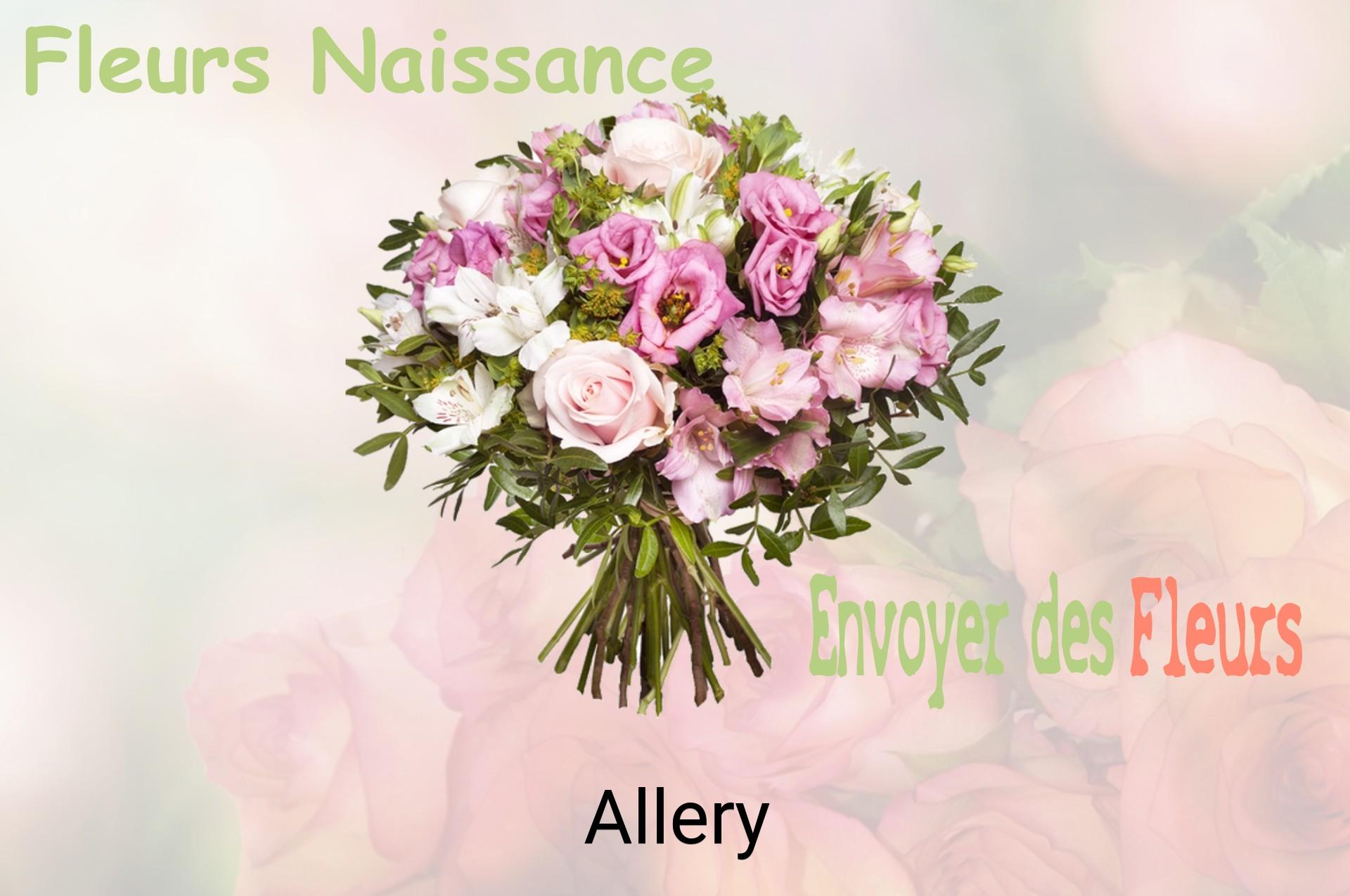 Bouquet de fleurs de naissance livré à Allery